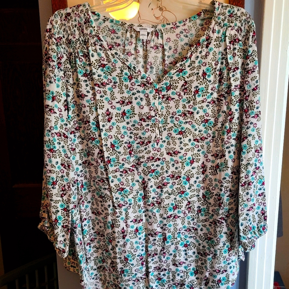 Floral peasant top